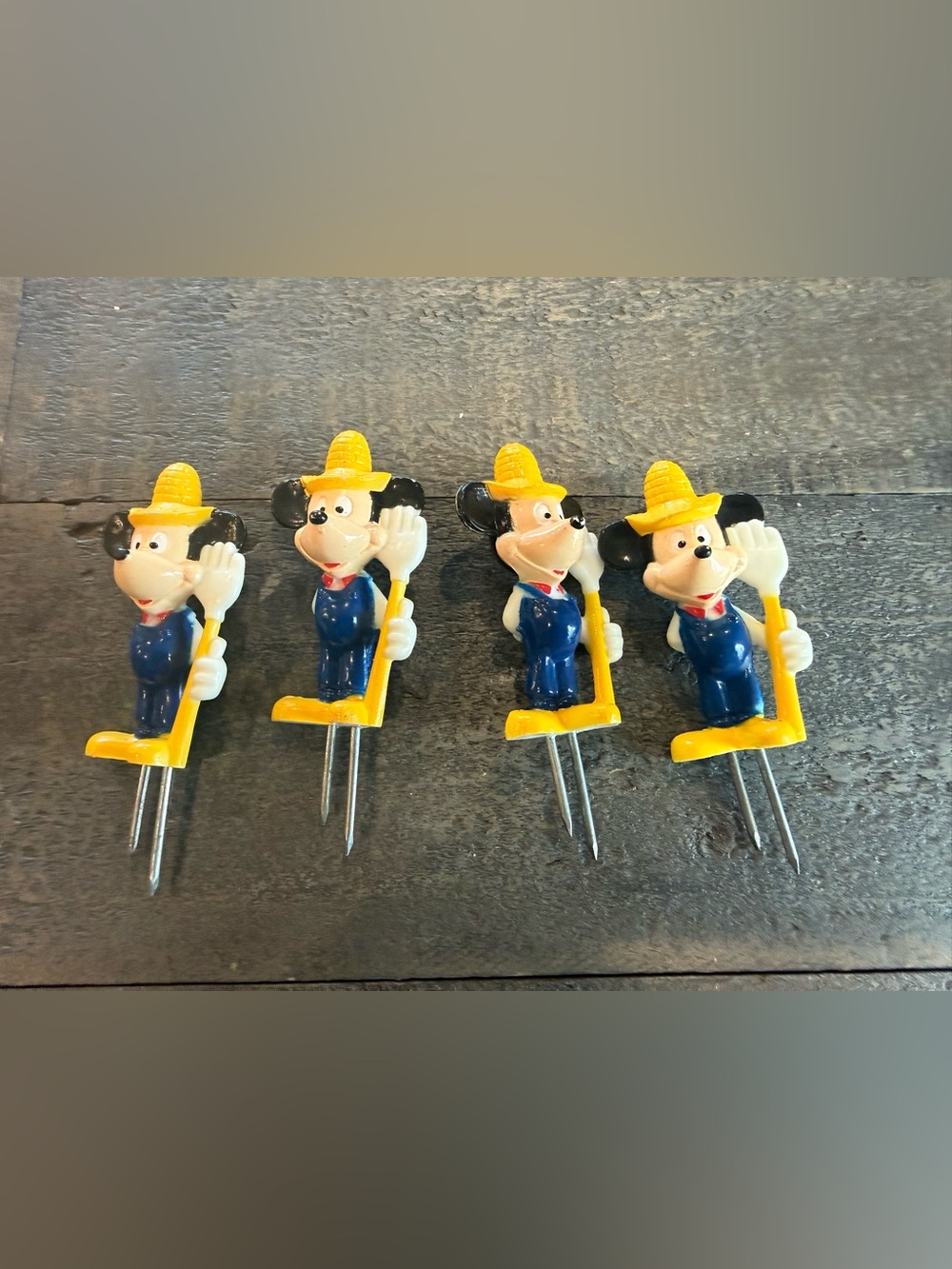 Disney Vintage Mickey Mouse corn cob holders Set of 4